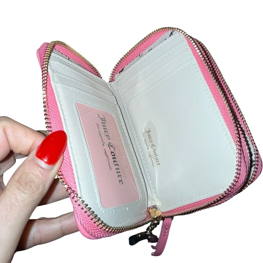 NWOT Juicy Couture Wallet Light‎ Pink Terry Cloth Logo Handbag Cardholder Wallet